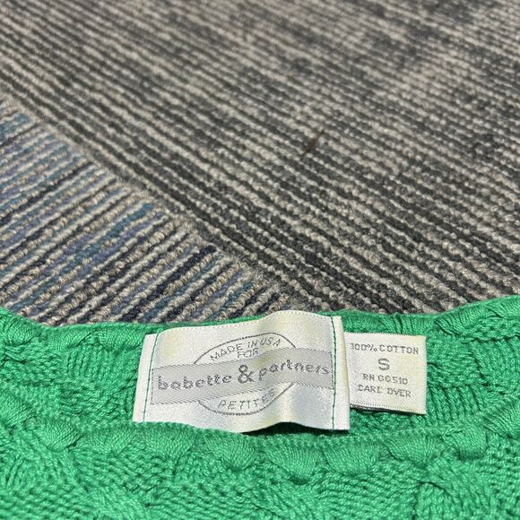 Vintage 90s Babette Womens Knit Green Pullover Sweater Size Small S - Picture 3 of 5
